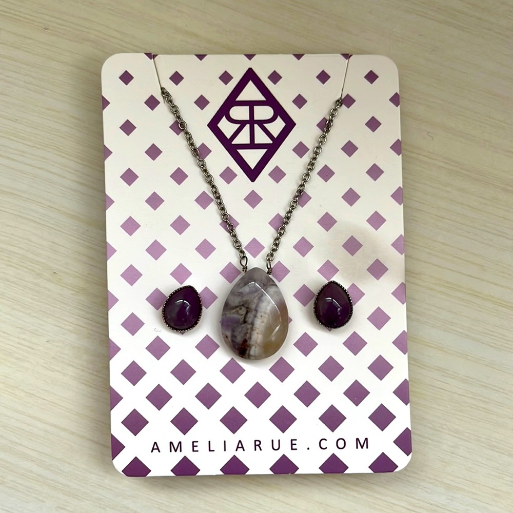 Amelia Rue Necklace & Earrings Set